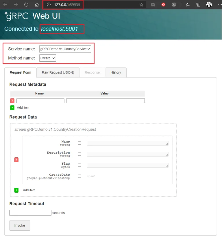 使用 gRPC-UI 调试.NET 5的gPRC服务